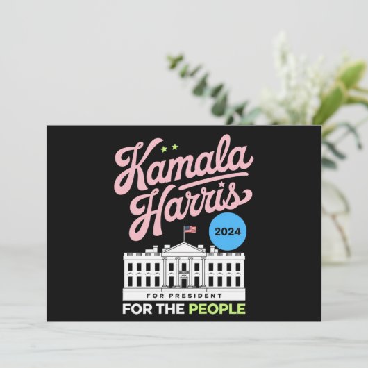 Kamala Harris 2024社会民主党投票ブルー 招待状 (スタンド正面)