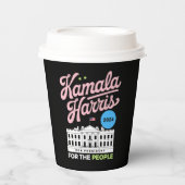 Kamala Harris 2024社会民主党投票ブルー 紙コップ (正面)