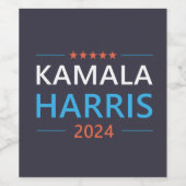 Kamala Harris 2024社長へ ワインラベル (シングルラベル)