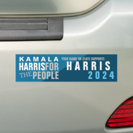 Kamala Harris 2024社長投票Blue Two Tone バンパーステッカー