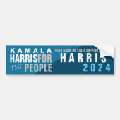 Kamala Harris 2024社長投票Blue Two Tone バンパーステッカー (正面)