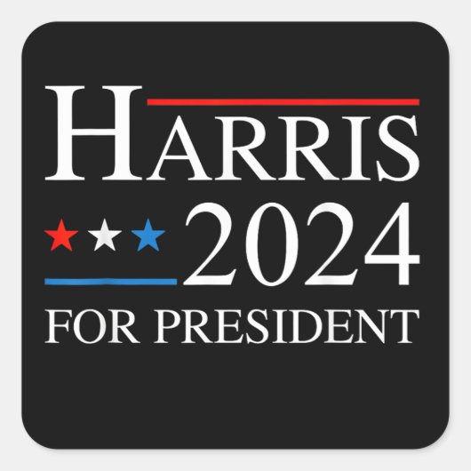 Kamala Harris 2024社長 スクエアシール (正面)