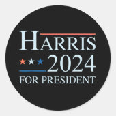 Kamala Harris 2024社長 ラウンドシール (正面)