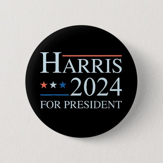 Kamala Harris 2024社長 缶バッジ (正面)