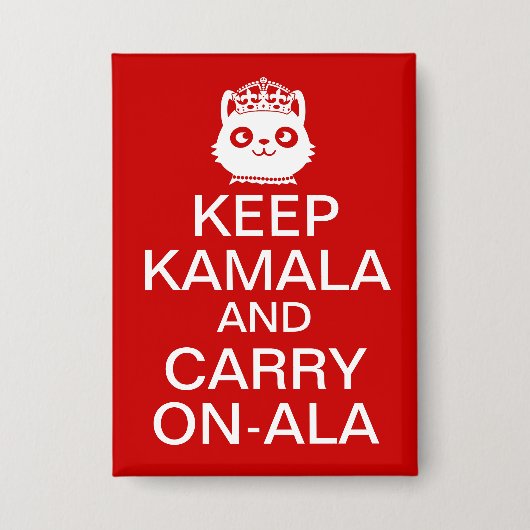 Kamala Harris 2024社長Calm On保プレジデントオ運ン 缶バッジ (正面)