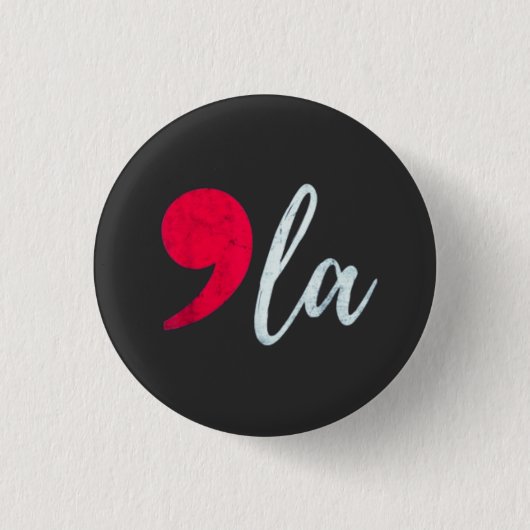 Kamala Harris 2024社長Comma La おもしろい 缶バッジ (正面)