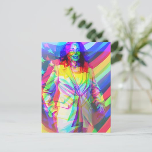 Kamala Harris 2024私の社長は黒くて美しい ポストカード (スタンド正面)