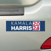 Kamala Harris 2024米国国旗のヴィンテージ バンパーステッカー (車上)