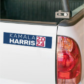 Kamala Harris 2024米国国旗のヴィンテージ バンパーステッカー (トラック上)