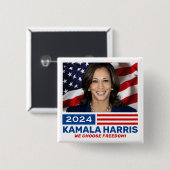 Kamala Harris 2024自由を選択 缶バッジ (正面&裏面)