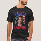 Kamala Harris 2024赤、白、青 Tシャツ (正面)