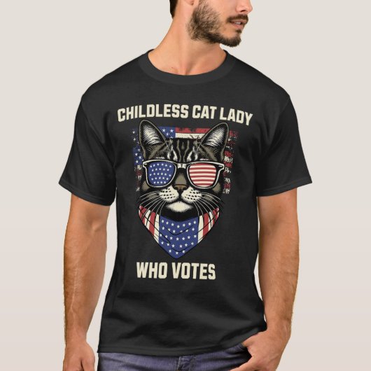 Kamala Harris 2024選挙で投票したキャットレディ Tシャツ (正面)