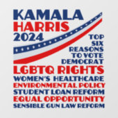 Kamala Harris 2024選挙民主党綱領 ウィンドウサイン (シート)