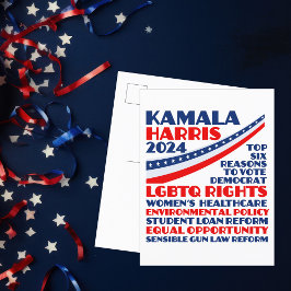 Kamala Harris 2024選挙民主党綱領 ポストカード