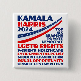 Kamala Harris 2024選挙民主党綱領 缶バッジ