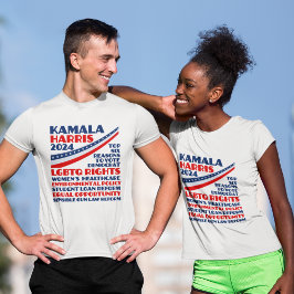 Kamala Harris 2024選挙民主党綱領 Tシャツ