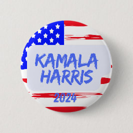 Kamala Harris 2024.ラウンドボタン、標準、2 1/4インチ 缶バッジ
