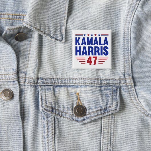 Kamala Harris 2024 大統領選挙 HARISS 47 缶バッジ (インサイチュ)