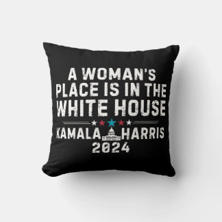 Kamala Harris 2024 – 女性の場所はウィットにある クッション