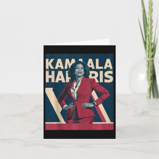 Kamala Harris 2024 – 強さでリードデザイン カード (正面)