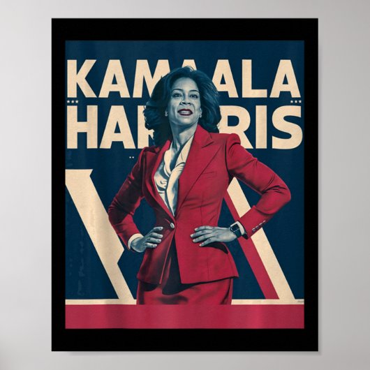 Kamala Harris 2024 – 強さでリードデザイン ポスター (正面)