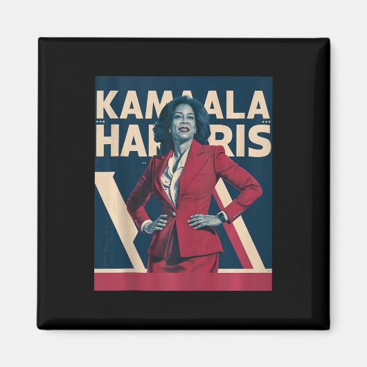 Kamala Harris 2024 – 強さでリードデザイン マグネット (正面)