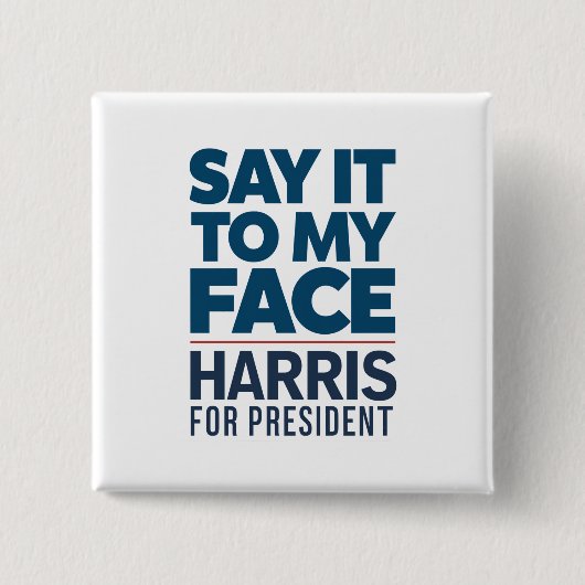 Kamala Harris 2024 正面から言って  缶バッジ (正面)