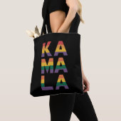 Kamala Harris 2024 虹の旗 ゲイ プライド LGBT トートバッグ (クローズアップ)