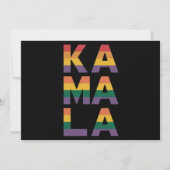 Kamala Harris 2024 虹の旗 ゲイ プライド LGBT 招待状 (正面)