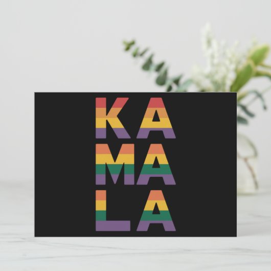 Kamala Harris 2024 虹の旗 ゲイ プライド LGBT 招待状 (スタンド正面)