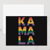 Kamala Harris 2024 虹の旗 ゲイ プライド LGBT 招待状 (正面/裏面)