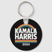 Kamala Harris 2024 虹 ゲイ プライド LGBT 選挙 キーホルダー (正面)
