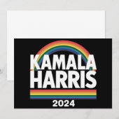 Kamala Harris 2024 虹 ゲイ プライド LGBT 選挙 招待状 (正面/裏面)