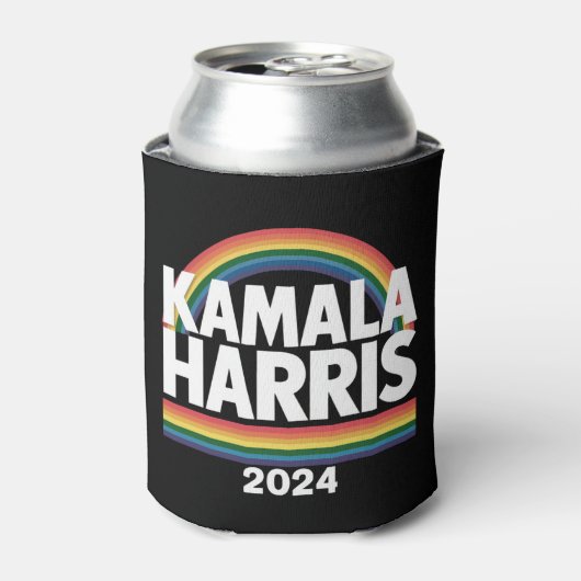 Kamala Harris 2024 虹 ゲイ プライド LGBT 選挙 缶クーラー (缶正面)