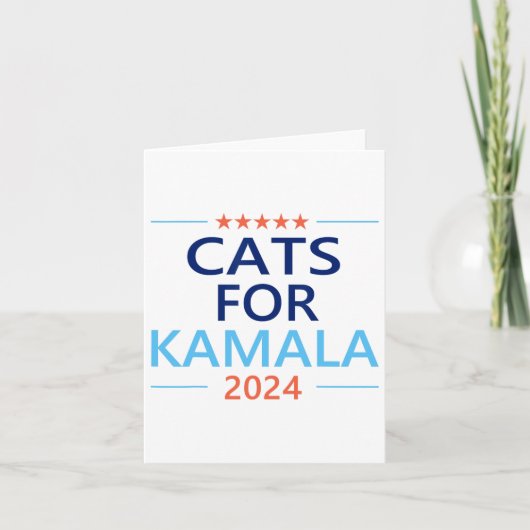 Kamala Harris 2024 Chilless Cat Lady Jd Vanceのために カード (正面)