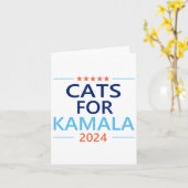 Kamala Harris 2024 Chilless Cat Lady Jd Vanceのために カード (黄色い花)