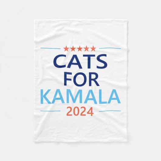 Kamala Harris 2024 Chilless Cat Lady Jd Vanceのために フリースブランケット (正面)