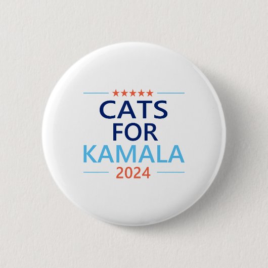Kamala Harris 2024 Chilless Cat Lady Jd Vanceのために 缶バッジ (正面)