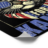 Kamala Harris 2024 Electiの子どものいない猫レディース ポスター (角)