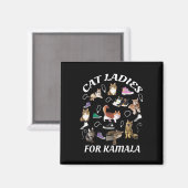 Kamala Harris 2024 Electiの子どものいない猫レディース マグネット (正面/裏面)