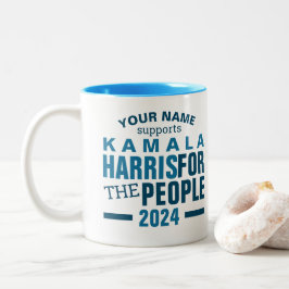 Kamala Harris 2024 For The People Vote Campaign ツートーンマグカップ