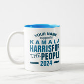 Kamala Harris 2024 For The People Vote Campaign ツートーンマグカップ (左)