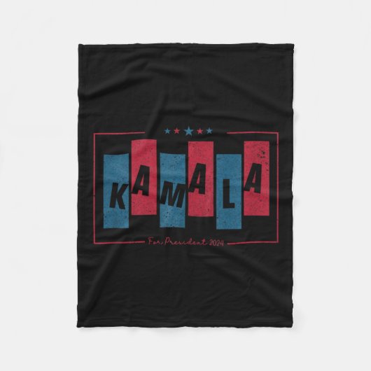 Kamala Harris 2024 Gl天井タンクを粉砕 フリースブランケット (正面)