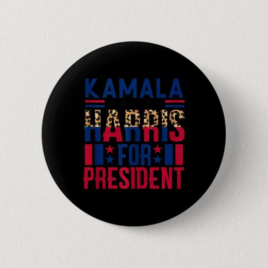 Kamala Harris 2024 Madam President Kamala 47 Usa E 缶バッジ (正面)