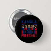 Kamala Harris 2024 Madam President Kamala 47 Usa E 缶バッジ (正面&裏面)