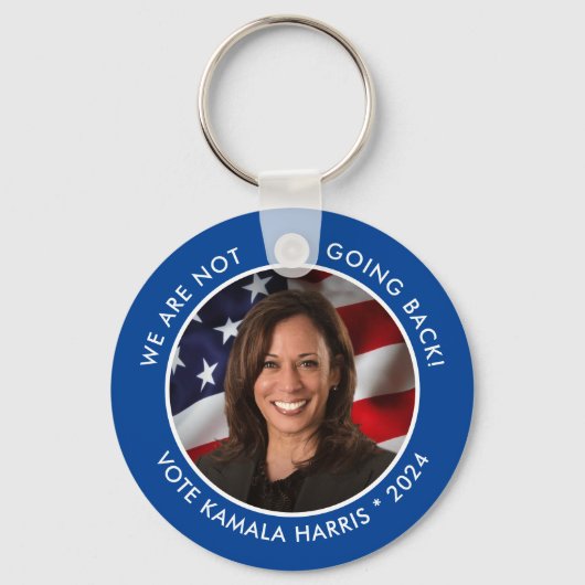 Kamala Harris 2024 Not Going Back Photo キーホルダー (正面)
