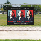 Kamala Harris 2024 Pop Art Not Going Back Outside 横断幕 (インサイチュ)