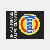 Kamala Harris 2024 Removes Nasty Orange Stains Fun フリースブランケット (正面(横))