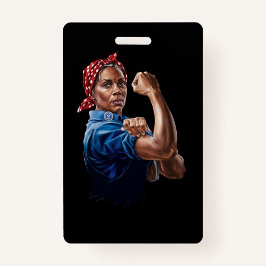 Kamala Harris 2024 Rosie The Riveter Chilless Cat バッジ (正面)