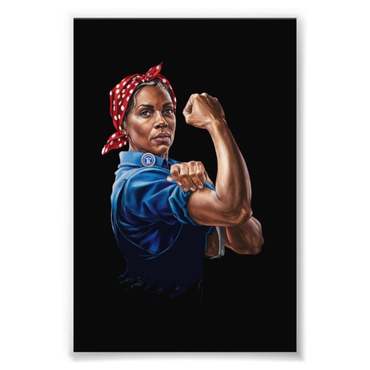 Kamala Harris 2024 Rosie The Riveter Chilless Cat フォトプリント (正面)